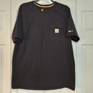 Carhartt Black Relaxed Fit Short‎ Sleeve T Shirt With Front Pocket Size L